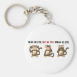 3 Wise Monkeys Keychain