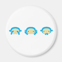 3 Wise Monkeys Magnet