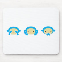 3 Wise Monkeys Mouse Pad