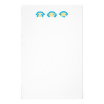 3 Wise Monkeys Stationery Paper