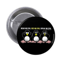 3 Wise Penguins Buttons