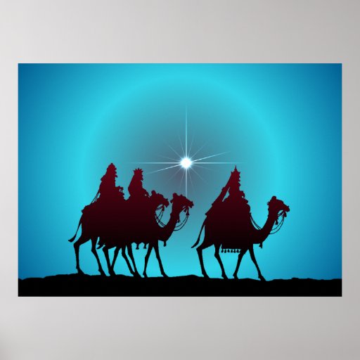3 WISEMEN & STAR by SHARON SHARPE Posters