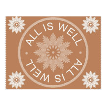 3 Word Quotes ~All Is Well ~Motivational Post Cards