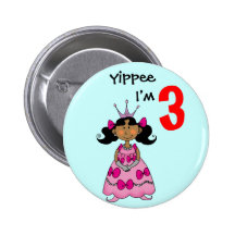 3 year old princess (black hair) pins