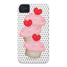 3 Yummy Cupcakes iPhone 4 Case