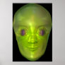 3D Alien Head Extraterrestrial Being Poster