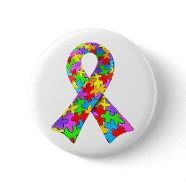 3D Autism awareness puzzle ribbon