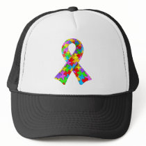 3D Autism awareness puzzle ribbon