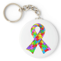 3D Autism awareness puzzle ribbon