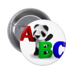 3d Baby Panda ABC buttons