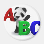 3d Baby Panda ABC magnets