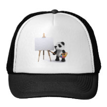 3d Baby Panda Artist Hats