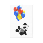 3d Baby Panda Flying Canvas Print