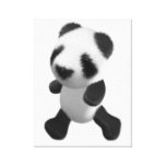 3d Baby Panda Running Canvas Prints