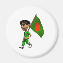 3D Bangladesh Refrigerator Magnets