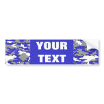 3D BLUE CAMO BUMPER STICKERS