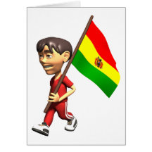 3D Bolivia Greeting Cards