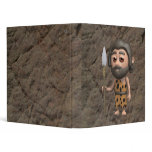 3d Caveman with Spear Vinyl Binder