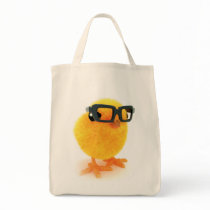 3d Chick in Glasses Canvas Bag