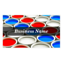 3D Coloured Paint Cans (Alternating Red White Blue Business Card