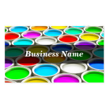 3D Coloured Paint Cans (Random) Business Card
