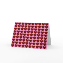3d Crackle Hearts Greeting Cards