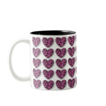 3d Crackle Hearts Mugs