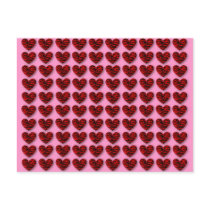 3d Crackle Hearts Post Cards