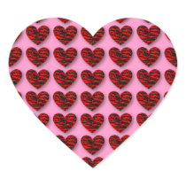 3d Crackle Hearts Heart Sticker