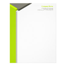 3D Cube Lime / Grey letterhead