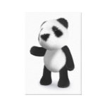 3d Cute Baby Panda Points Canvas Print