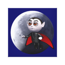3d dracula moon (Any Colour U Like!) Canvas Print