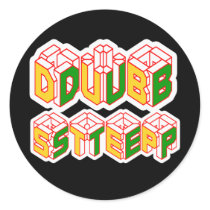 3D Dubstep shirt Round Sticker