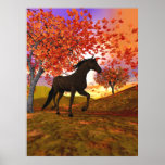 3d Fall Horse Posters