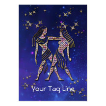 3D Gemini - Zodiac Sign - Astrological Sign Business Cards