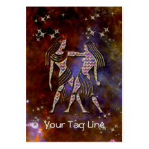 3D Gemini - Zodiac Sign - Astrological Sign Business Cards