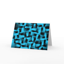 3D Geometrics - Cerulean Blue Greeting Card cards
