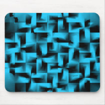 3D Geometrics - Cerulean Blue mousepads