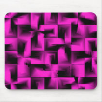 3D Geometrics - Shocking Pink mousepads