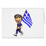 3D Greece Greeting Card