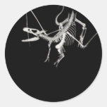 3D Halftone Flying Dragon Skeleton 2 Sticker
