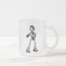 ♪♫♪ 3D Halftone Sci-Fi Robot Guy Dancing Coffee Mug