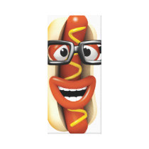 3d Hot Dog Student Gallery Wrapped Canvas