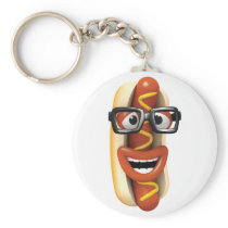 3d Hot Dog Student Keychains