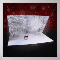 3D Illusion "Snowy Dreams" - Poster