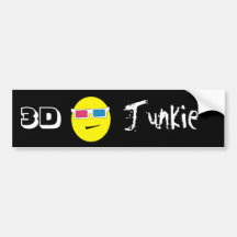3D Junkie Bumper Sticker