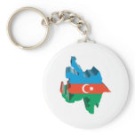 3D Map Of Azerbaijan Keychain