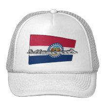 3D Missouri State Flag Mesh Hats