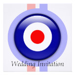 3d Mod target on Blue and red lines invitations