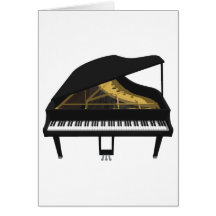 3D Model: Black Grand Piano: Cards